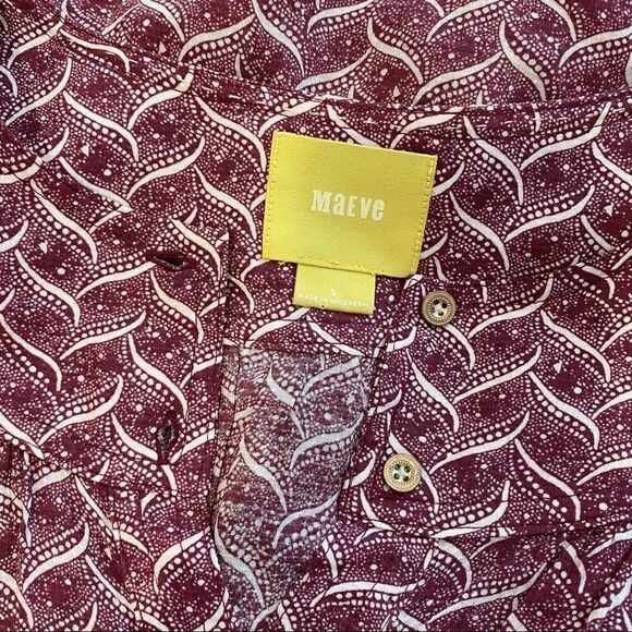 Anthropologie Maeve Orli Bibbed Button-Down Top - Picture 4 of 6